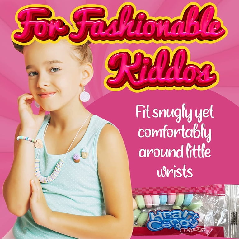 Fusion Select 96-Pack Fruit Flavor Candy Bracelets with Heart