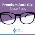 thumbnail image 5 of GMS Optical Half Moon Shaped Contour Silicone Nose Pads 2.5mm x 18mm Clear (5 Pair), 5 of 9