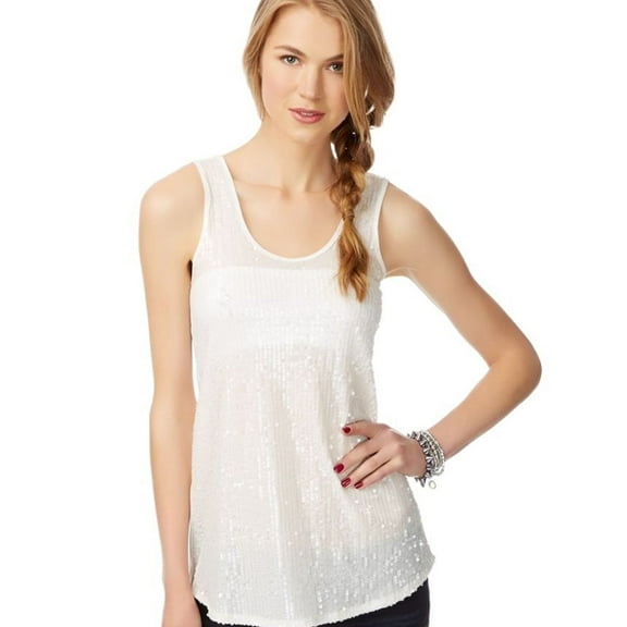 Aeropostale Womens Sequin Front Tank Top