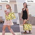thumbnail image 6 of Large Capacity Tote Bag,Yellow White Checker Sunflower Pattern Handbag Fashion Luxury Tote Bag,15.7"x13"x 5.1" Inches,Laptop Compatible, 6 of 6
