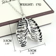 thumbnail image 6 of 1pc Vintage Gothic Rib Cage Necklace Choker Anatomical Skeleton Goth Punk Retro Pendant Necklace Jewelry Gift for Men, 6 of 6