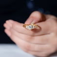 thumbnail image 4 of Rosec Jewels Lab Created Diamond Flower Ring Engagement - Ef-Vs Quality Certified Diamond Cluster Ring - with Jewelry Box, 14K Yellow Gold, US 13.00, 4 of 8