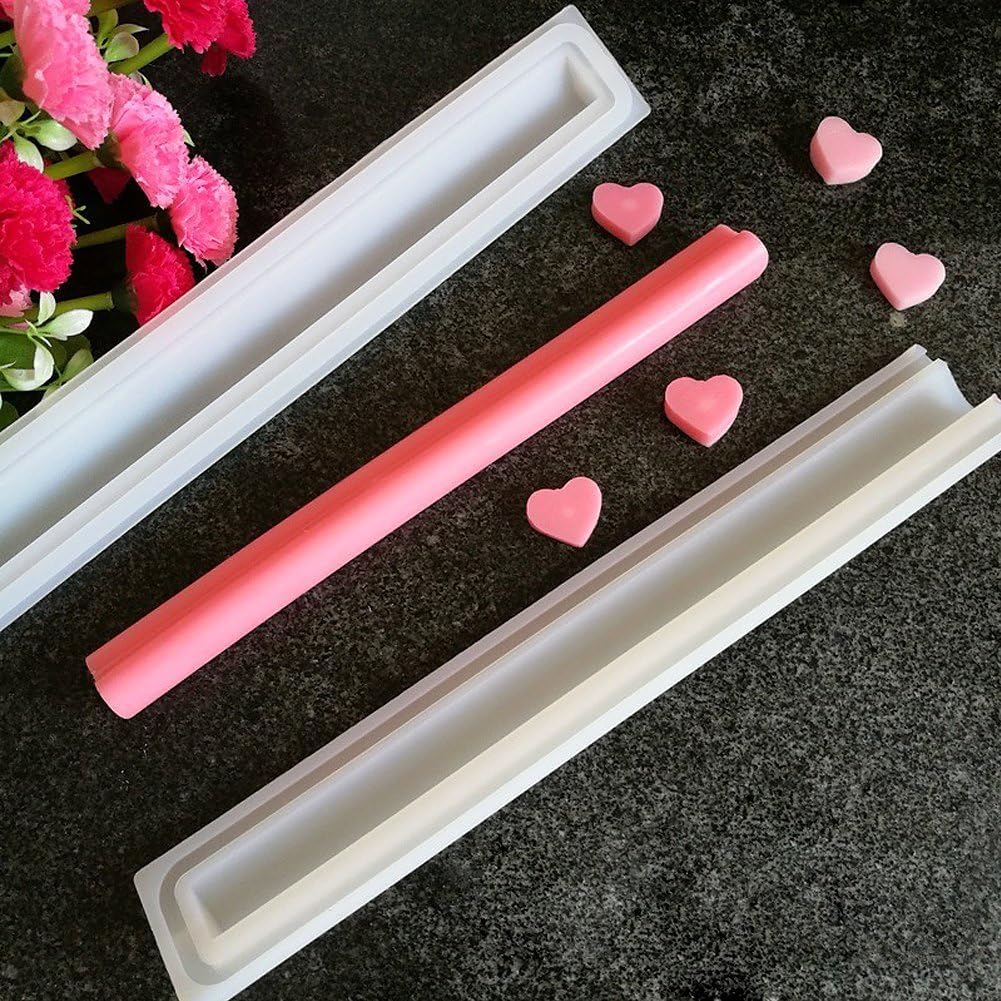 Heart Tube Column Silicone Soap Mold Embed Soap Making Supplies Tool Heart Shape Candle Mold Set Soap Mould