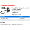 thumbnail image 2 of Timing Belt Kit - Compatible with 2006 - 2009 Audi A4 Quattro 2007 2008, 2 of 2