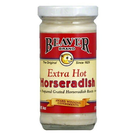 Beaver Extra Hot Horseradish, 4 OZ (Pack of 12) (Best Horseradish Sauce Brand)