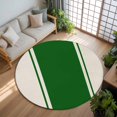 thumbnail image 2 of Abstract Vintage Lines Washable Area Rug&nbsp;6 ft Green Beige Linen Texture Soft Round&nbsp;Rugs for Living Room, Non Slip Carpet for Bedroom&nbsp;Entryway Dining Room, 2 of 9