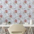 thumbnail image 2 of Ambesonne, Garden Vibes Peel & Stick Wallpaper for Home, Rose Romantic Spring, 13"x36", Pale Sky Blue Pale Maroon, 2 of 5
