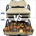 thumbnail image 6 of COEQINE Golf Cart Seat Towel Quilted Protective Cover with Carrying Handle, Universal Fit Autumn Decor, 4 Front Pockets, Fits for Most 2 Seats Club Car, Fall Piano Keyboard Maple Leaf, 6 of 8