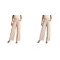 thumbnail image 1 of (2-Pack) Rinsvye Women Tailored Wide Leg Trousers Commute Wear High Waist Design Pockets Included Belt Accessory Stylish Look Durable Fabric Comfort Fit All Day Use, 1 of 6