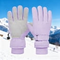 thumbnail image 4 of CPNG Kids Snow Ski Gloves for Boys Girls Winter Snowboard Waterproof Windproof Solid Color Mittens Thermal Fleece Gloves for Cold Weather, 4 of 4