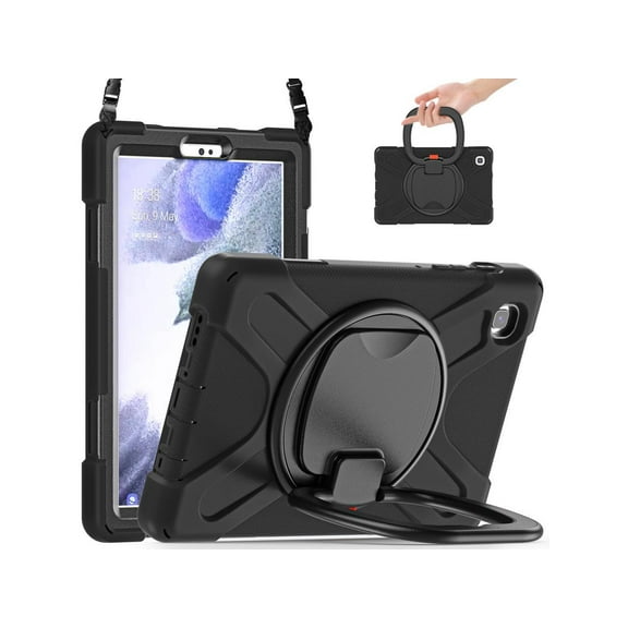 Samsung Galaxy Tab A7 Lite Case 2021, Heavy Duty Rugged Silicone Case with Handle Grip, Shoulder Strap, Stable Kickstand for Galaxy Tab A7 Lite 8.7 inch Tablet 2021 SM-T220/SM-T225/SM-T227