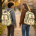 thumbnail image 3 of HUIACONG Cute Hedgehog Apple Print School Backpack for Teens Age 7-18 Multi Pocket Scuff Resistant Lightweight Adjustable Padded Straps Water Repellent Bookbag for School Travel Daily Use, 3 of 7