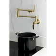 thumbnail image 4 of Kingston Brass KS4107KL Whitaker Wall Mount Pot Filler Faucet, Brushed Brass, 4 of 7