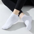 thumbnail image 2 of Babcutegg Womens Pilates Socks Soild Color Non-Slip Ankle Length Tight Fitting Breathable and Comfortable Athletic Wear for Women White Size Free Size, 2 of 8