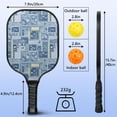 thumbnail image 4 of Pickleball Paddles Set,Pioneer Flower Floral Print Pattern Fiberglass Surface Pickleball Racket Set with 2 Indoor Outdoor Pickleball Balls and Pickleball Bag,Pickle-ball Equipment, 4 of 6