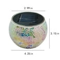 thumbnail image 5 of kttectoa Color Changing Solar Glass Garden LED Desk Lamp Multicolor IP44 3x3.1x4.25in Cracked Glass 6-12 Hour Auto On-Off for Indoor Outdoor Holiday Gift Christmas Gifts Home, 5 of 9