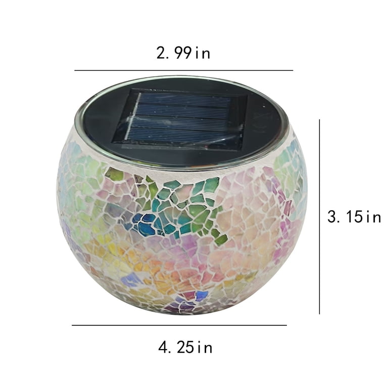 Dadiaei Color Changing Solar Powered Glass Ball Garden Lights  display picture 1