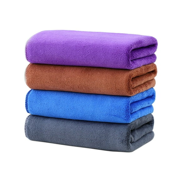 Microfiber Hair Towel, 4 Pack Drying Car Towel Thickened Double-Sided Water Absorption Not Prone to Losing Hair Car Washing Towel Large Car Cleaning Cloth