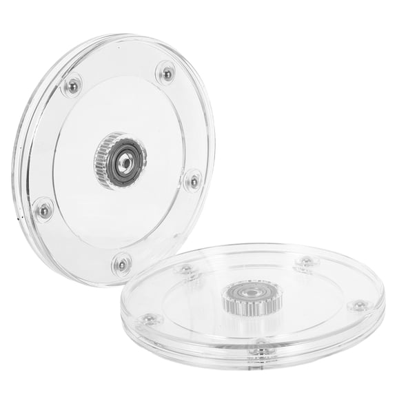 OFFIGAM 2-Pack Clear Plastic Display Turntable with Silent Bearing for Smooth and Quiet Rotating Service