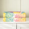 thumbnail image 2 of Erosebridal Colorful Heart Throw Blanket for Couch, Leopard Print Plush Blanket, Romantic Bedroom Decor, 2 of 5