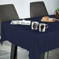 thumbnail image 3 of Rectangle 100% Cotton Tablecloth - Pack of 12 - Navy Blue Solid (60 x 60 Inch) Table Covers for Dinnings, Weddings, Banquet & Parties - 400TC Table Runners & Linen, Wrinkle Free and Ultra Soft., 3 of 5