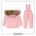 thumbnail image 4 of Odeerbi Toddler Boys Girls Ski Sui Waterproof Snowsuits Winter Down Jacket 2025 Fashion Solid Color Down Jackets Keep Thickening Warm Outdoor Coat Jumpsuit Set Pink 3-4 Years, 4 of 9