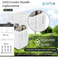 thumbnail image 2 of Cooler Handles, Replacement for Igloo Coolers, Design, Easy to Install, 2 of 5