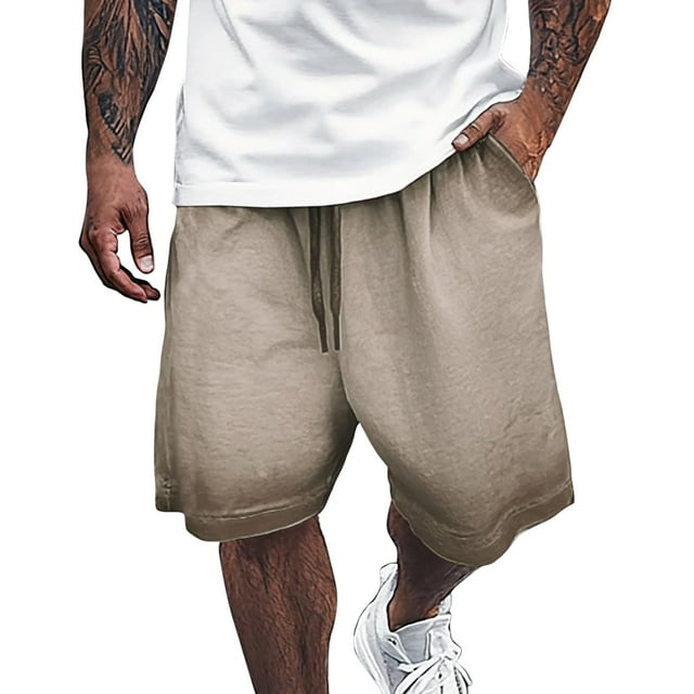 Men Shorts Male Heavyweight Distressed Shorts Washed 2 Tone Gradient Loose Oversize Men Running Shorts Army Green M