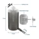 thumbnail image 2 of Dispensador de agua para perros para jaula, botellas de agua para perros a prueba de fugas Smallbee, regalo de agua para mascotas de perrera de 500 ml, 2 of 2