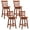 Walnut, variant on Gymax 4PCS 24.5 Inch Counter Height Bar Chairs Swivel Bar Stools w/ Hollow Backrest Walnut