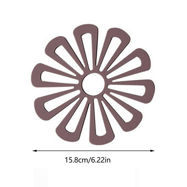 Household Flower-Shaped Dining Table Heat Insulation, Non-Slip Tea Mat
