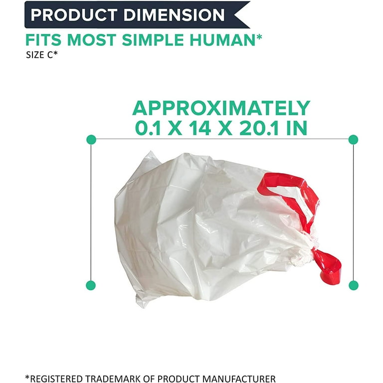 simplehuman Code X 21 Gallon Trash Bag, 10.2 x 12.6, Low Density