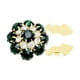 thumbnail image 1 of Diseño diario de flores de la fiesta del botón decorativo del botón del botón del dhinestone para el vestido de sombrero verde oscuro de oro, 1 of 8