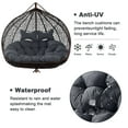 thumbnail image 3 of Lovote Double Swing Chair Cushion Egg Chair Cushion Waterproof and Thick Outdoor Hanging Seat Cushion for Garden Washable and Comfortable (Chair not Included), 3 of 6