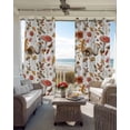 thumbnail image 4 of Red Mushrooms Blackout Curtains, Light Blocking Print Window Curtains, Elegant Pastoral Botanical Watercolor Thermal Insulated Window Drapes for Living Room Kitchen Cafe 2 Panels, 104"W x 52"L, 4 of 9