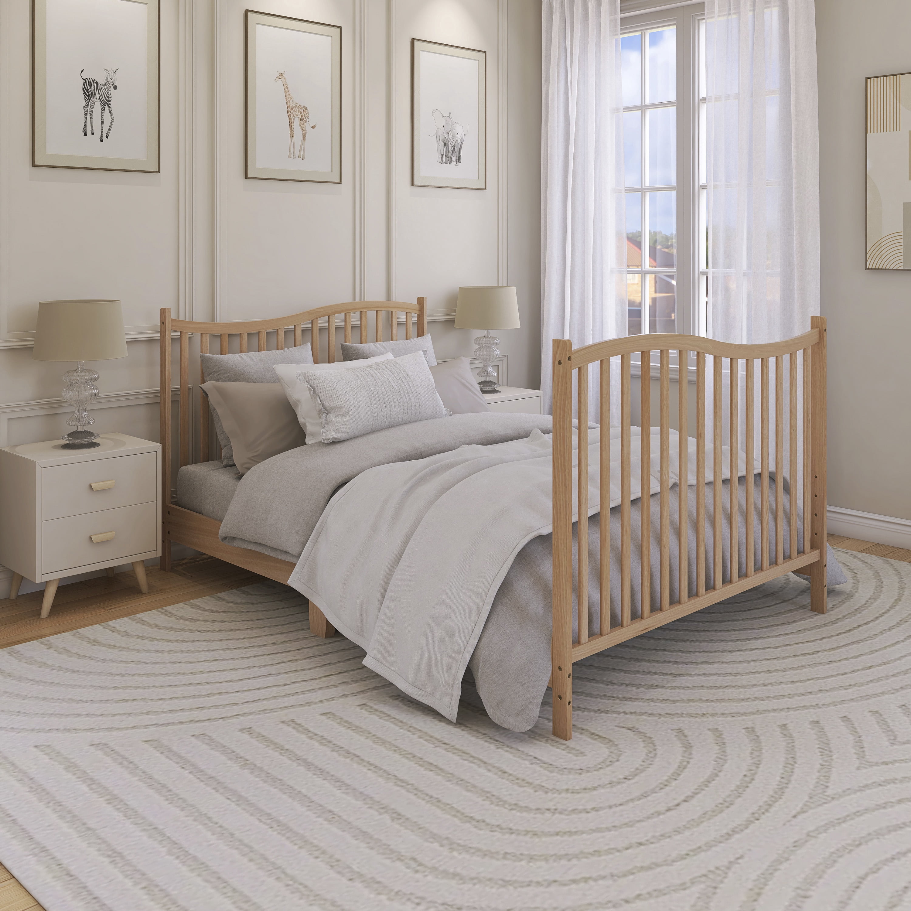 Dream On Me Chelsea 5-in-1 Convertible Crib, JPMA Certified, Natural