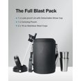 thumbnail image 4 of Insulated Water Bottle 192oz with Straw Lid, Gallon Water Jug Vacuum Stainless Steel for Workout and Sports, Insulated Beer Growler with Two Stainless Steel Cups and Carrying Sleeve, Black, 4 of 4