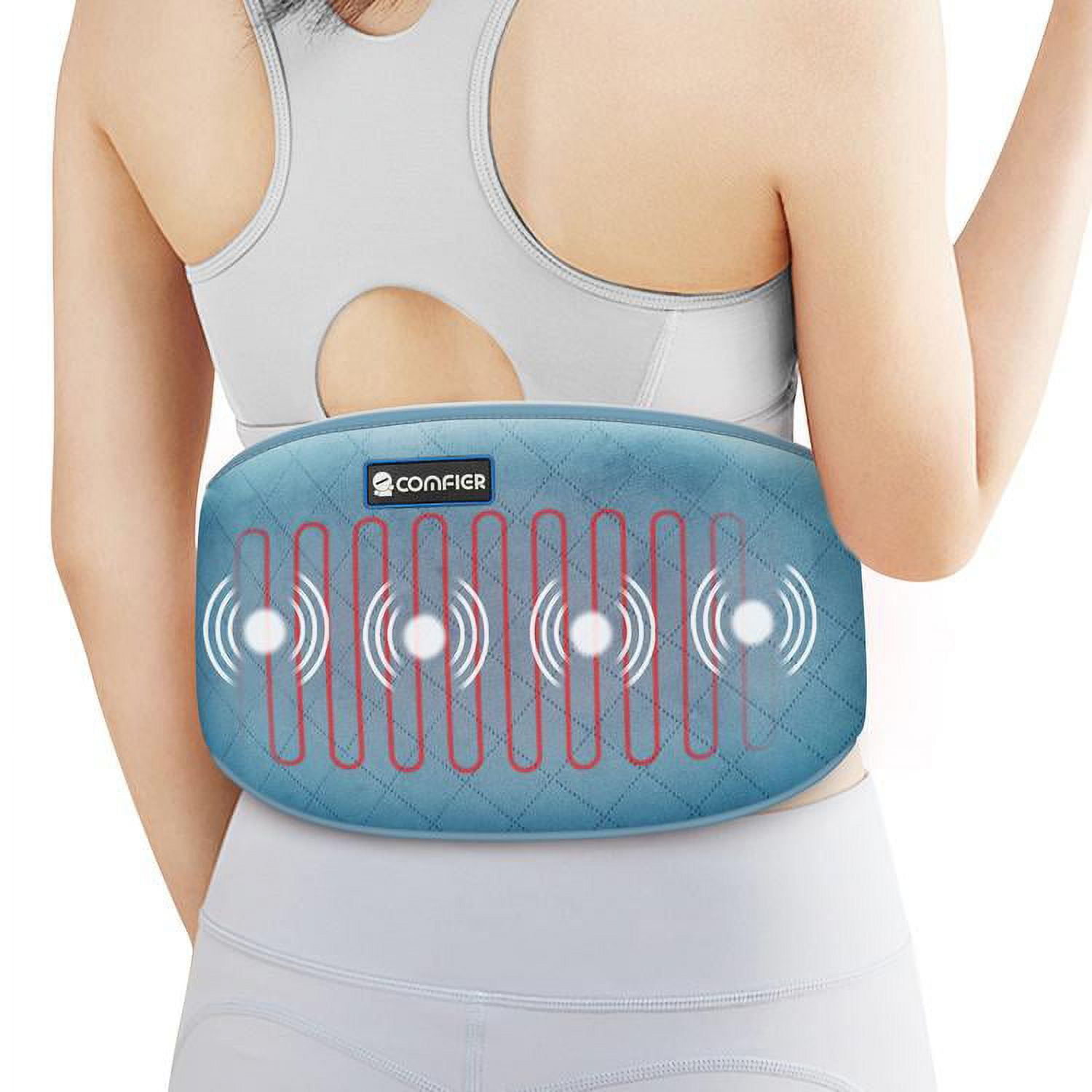 Heating Pad for Back Pain Relief - Battery Operated Back Massager with Heat  with 3 Adjustable Heating and Massage Modes, Back Heat Support Belt for  Men, Back Pain Relief Products for Women