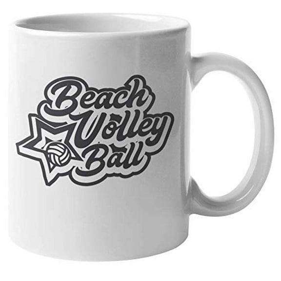 Beach Volley Ball. Volleyball Sports Coffee & Tea Gift Mug For Athlete, Trainer, Director, Player, Brother, Sister, Friend, Bestfriend, Boyfriend, Girlfriend, Teen, Teens And Teenager (11oz)