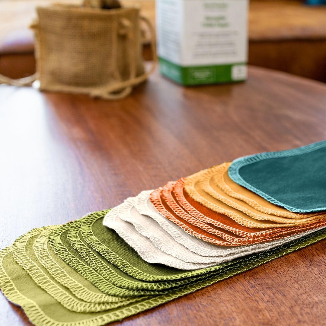 24 Reusable Toilet Paper Washable Roll - Bidet Towels Washable Toilet Paper - Cut Back & Waste Less with our Colored Super Soft, Absorbent & Re-Rollable Cloth Wipes - Jungle Edition