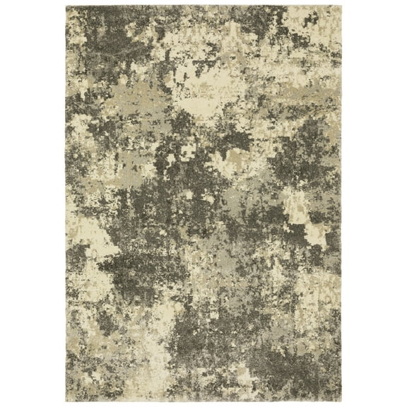 Moretti Teeneck Area Rug 7150D Grey Clouded Faded 9' 10" x 12' 10" Rectangle