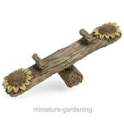 Marshall Home and Garden Flower Teeter Totter for Miniature Garden, Fairy Garden