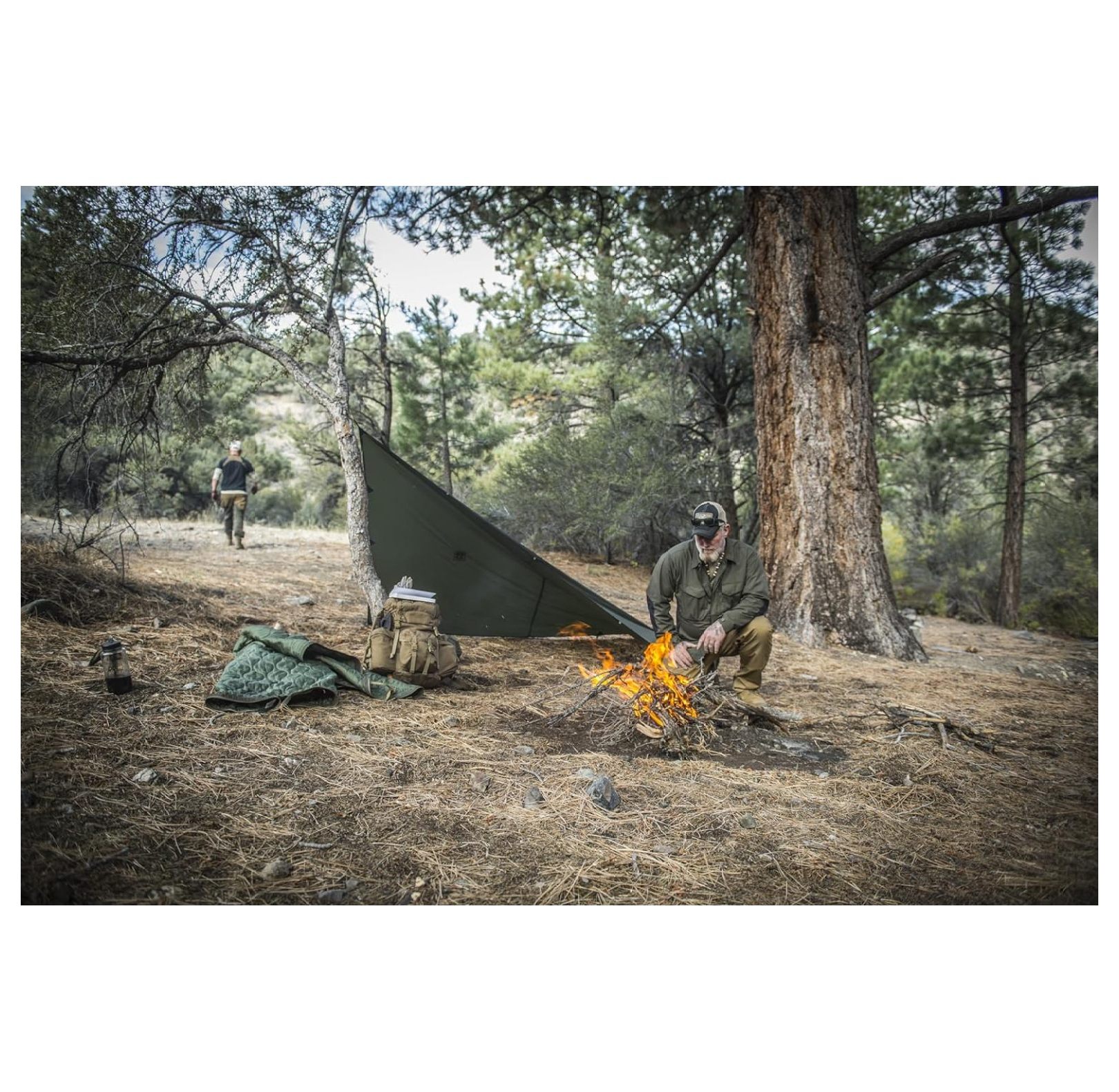 Lona De Abrigo Helikon-Tex Supertarp Small - Verde Oliva Para Bushcraft