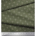 thumbnail image 2 of Soimoi Green Heavy Canvas Fabric Arrow & Diamond Geometric Print Fabric by the Yard 58 Inch Wide, 2 of 3