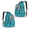 thumbnail image 2 of Whosucclay Turtle and Jellyfish Design 17 Inch Backpack for Boys Girls, Lightweight Adjustable Straps Kids Backpack for High School Elementary School Kindergarten, 2 of 8