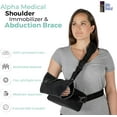 thumbnail image 2 of Alpha Medical Shoulder Immobilizer w/ Removable Pillow – Rotator Cuff – Sublexion – Shoulder Abduction Sling – Post-Op Shoulder & Arm Brace w/ exercise ball.  Fits Right or Left Arm.  L3660, 2 of 6