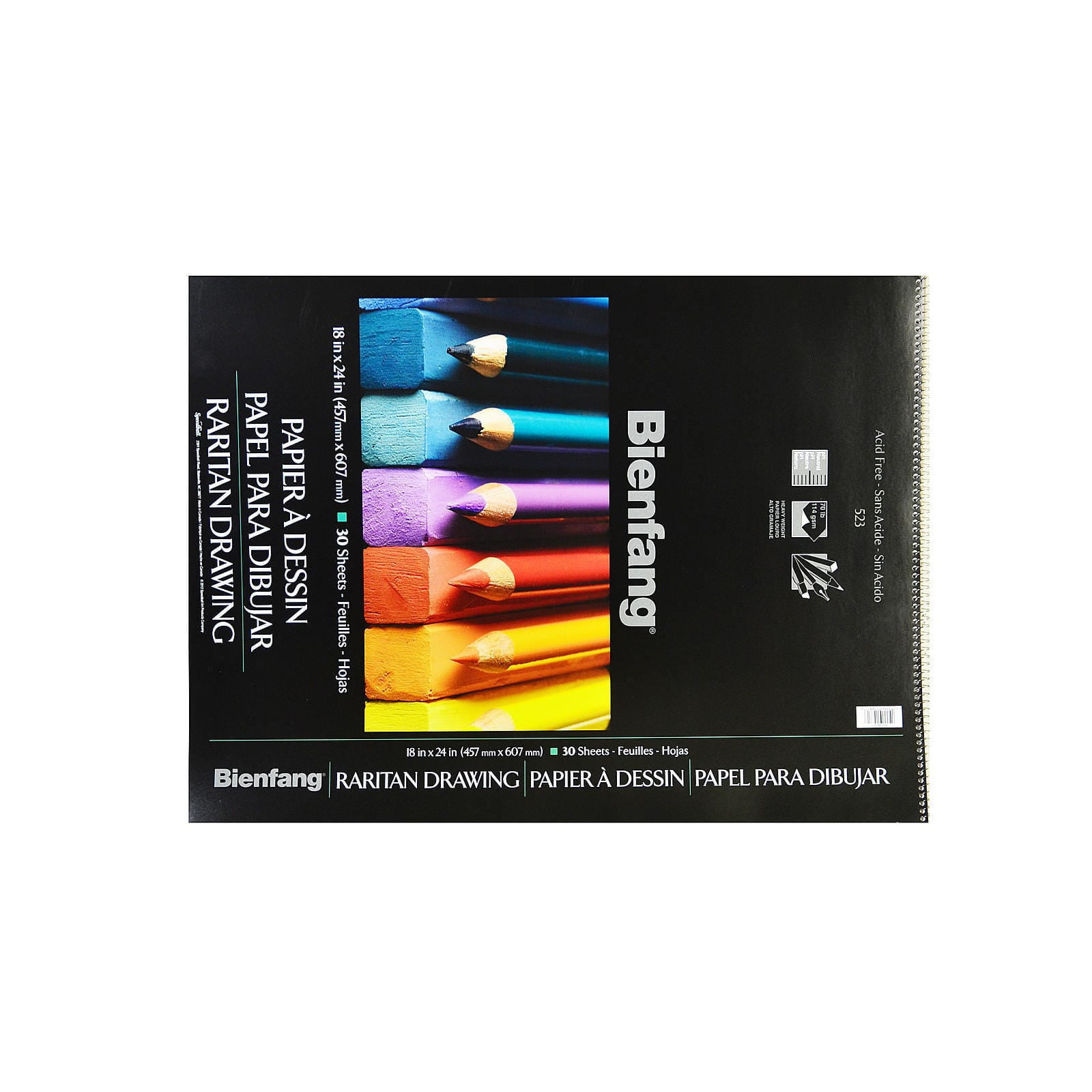 Bienfang Raritan Heavyweight Drawing Pads, 18" x 24", 30 Sheets, Pack Of 2