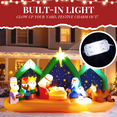 thumbnail image 6 of 9FT Outdoor Nativity Set with Starry Night Backdrop, Lighted Christmas Inflatable Decoration with Built-in LED Lights, Blow Up Nativity Set for Yard, Lawn, Garden, Green and Yellow, 6 of 7