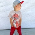 thumbnail image 2 of Ruyang Boys Girls Short Sleeve Cartoon Dinosaur Prints T Shirt Tops Shirt Set Toddler Casual and Comfortable Shirt, 2 of 7