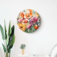 thumbnail image 4 of 14 Inch Wall Clock Battery Operated Silent Clock Decorative for Office, Kitchen, Outdoor, Living Room，Red Poppies Spring Flowers Wildflowers Pattern, 4 of 4